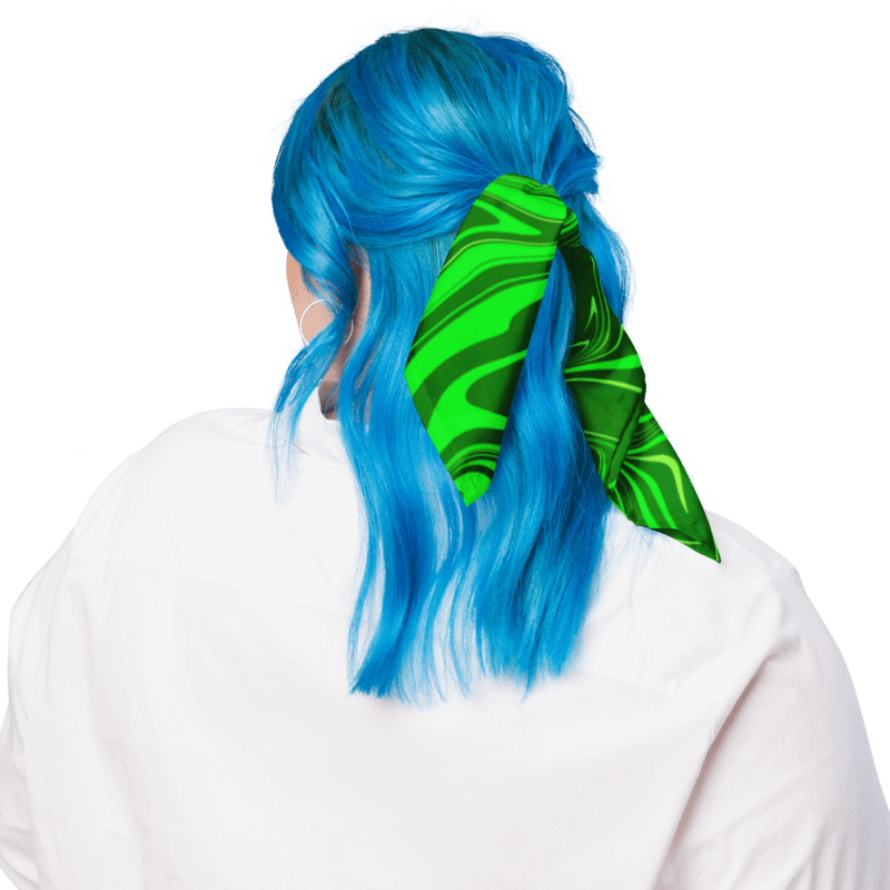 Bandana - Different Shades of Green Digital Fluid Art product image (4)