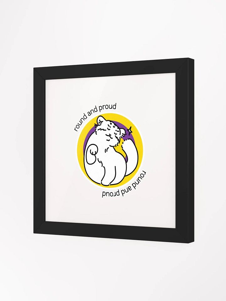 Round and Proud Manul Intersex Version - Framed Print product image (4)