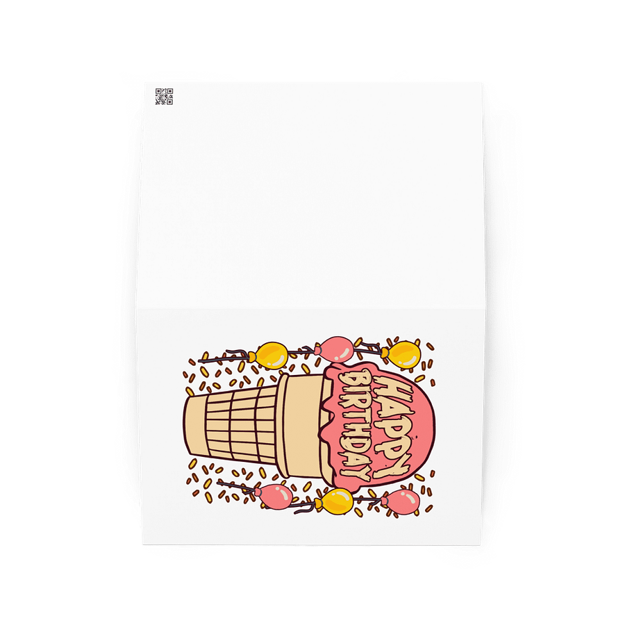 Happy Birthday (Ice Cream Cone) Birthday Card 5" x 7" product image (2)