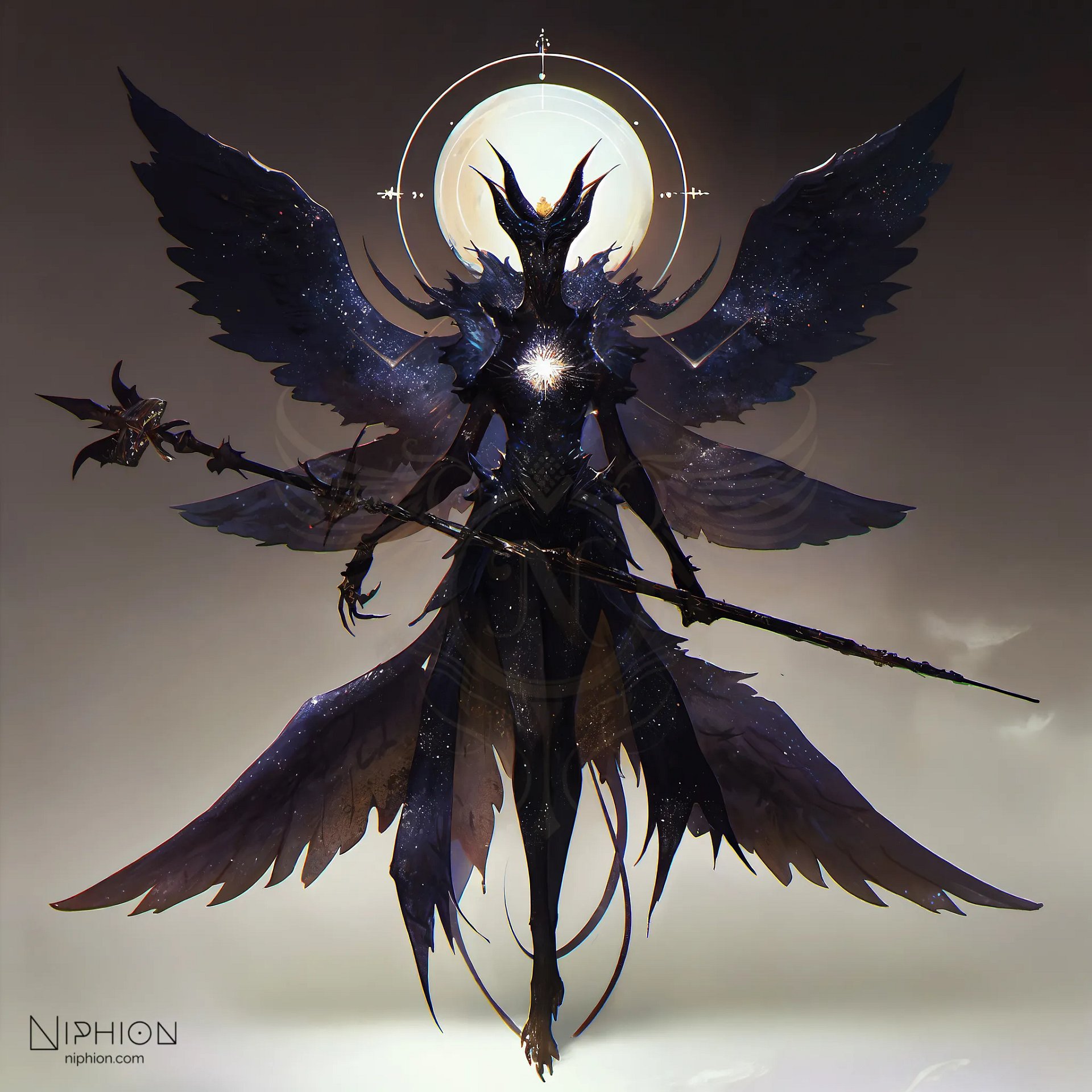High-Resolution Digital Art – Abyssal Seraph, Character Design #2 product image (1)