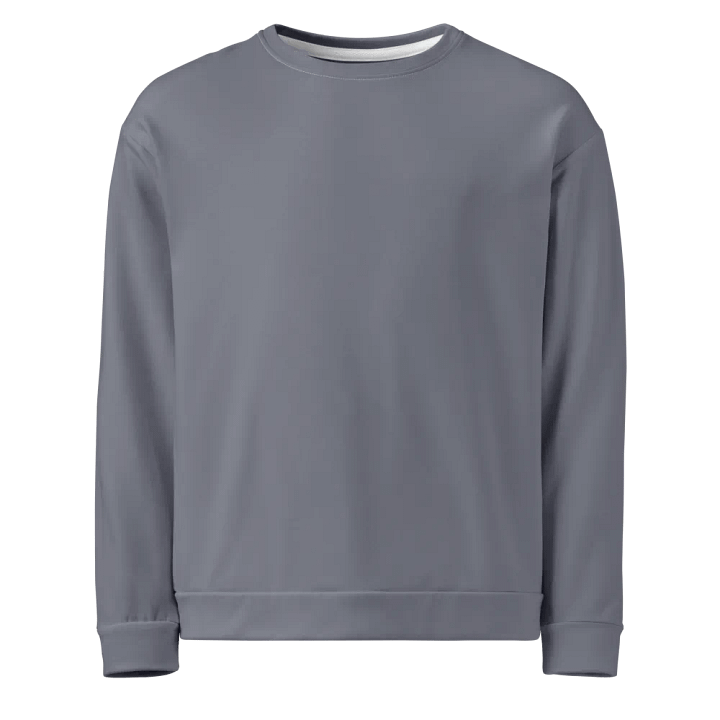 Plain Cool Medium Gray Light Summer Unisex Recycled Polyester Heavyweight Premium Sweatshirt by Treasure Pie product image (1)