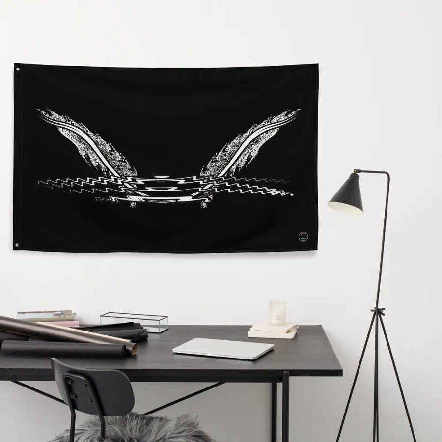 Flag - Black - HApex Gear White Logo product image (9)