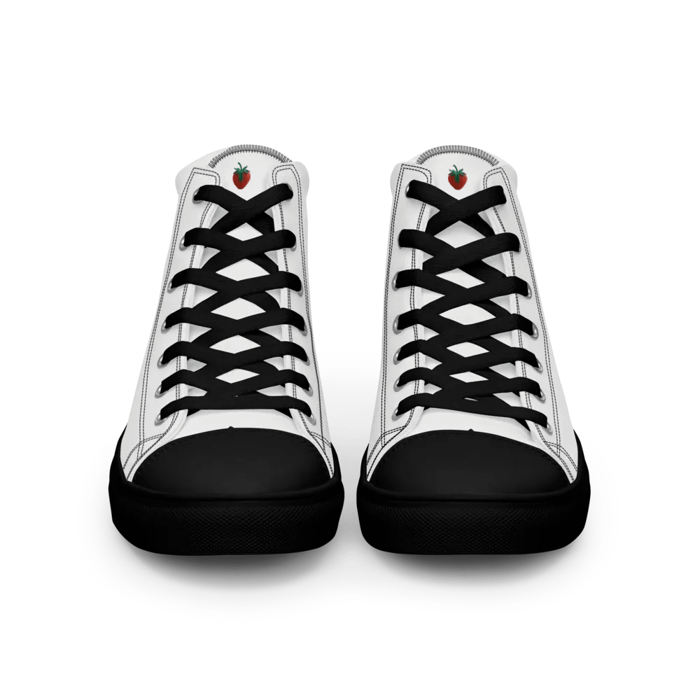 CozyAvocado Women's High Top Canvas Shoes Strawberry #01 product image (3)