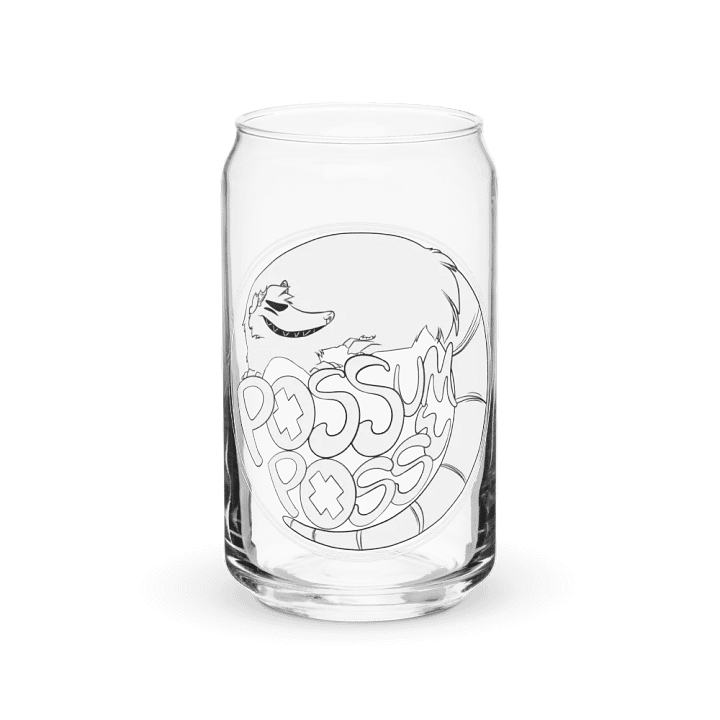 Possum Posse Can Shaped Glass WHT product image (1)