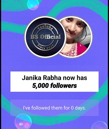 Happy to help Janika Rabha reach 5,000 followers