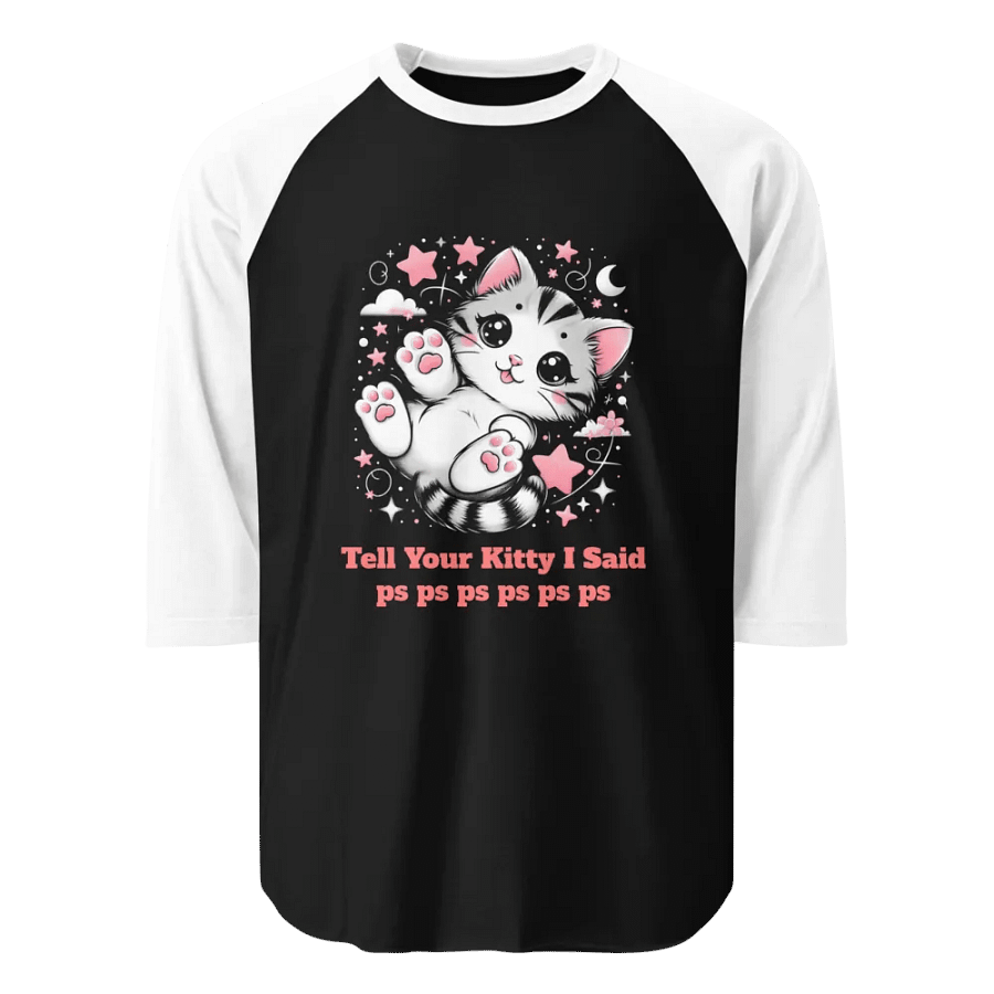 pspsps Kitty Baseball Style Tee - Dark Torso Colors product image (1)
