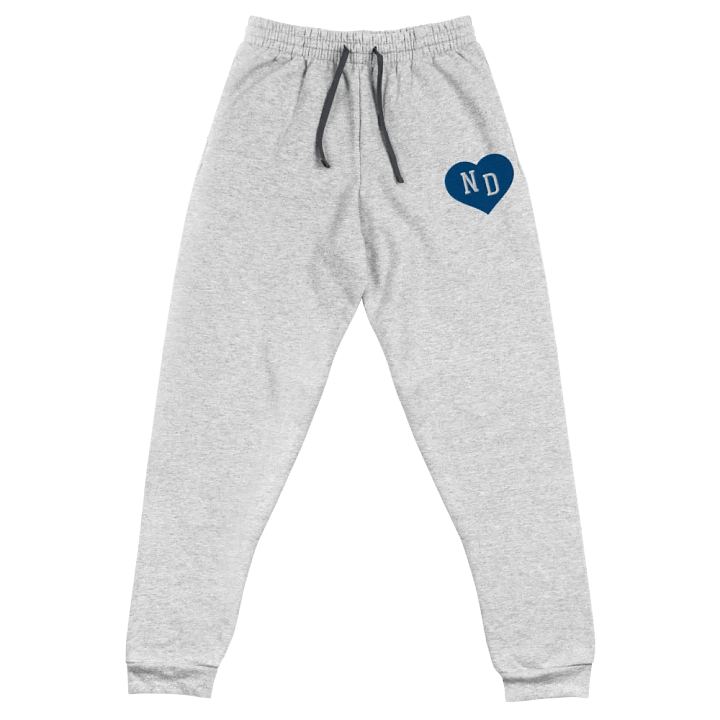 ND Heart Blue Unisex Embroidered Sweatpants product image (1)