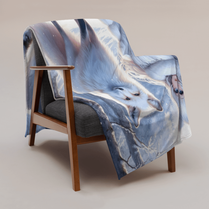 Winter Fox Throw Blanket product image (4)