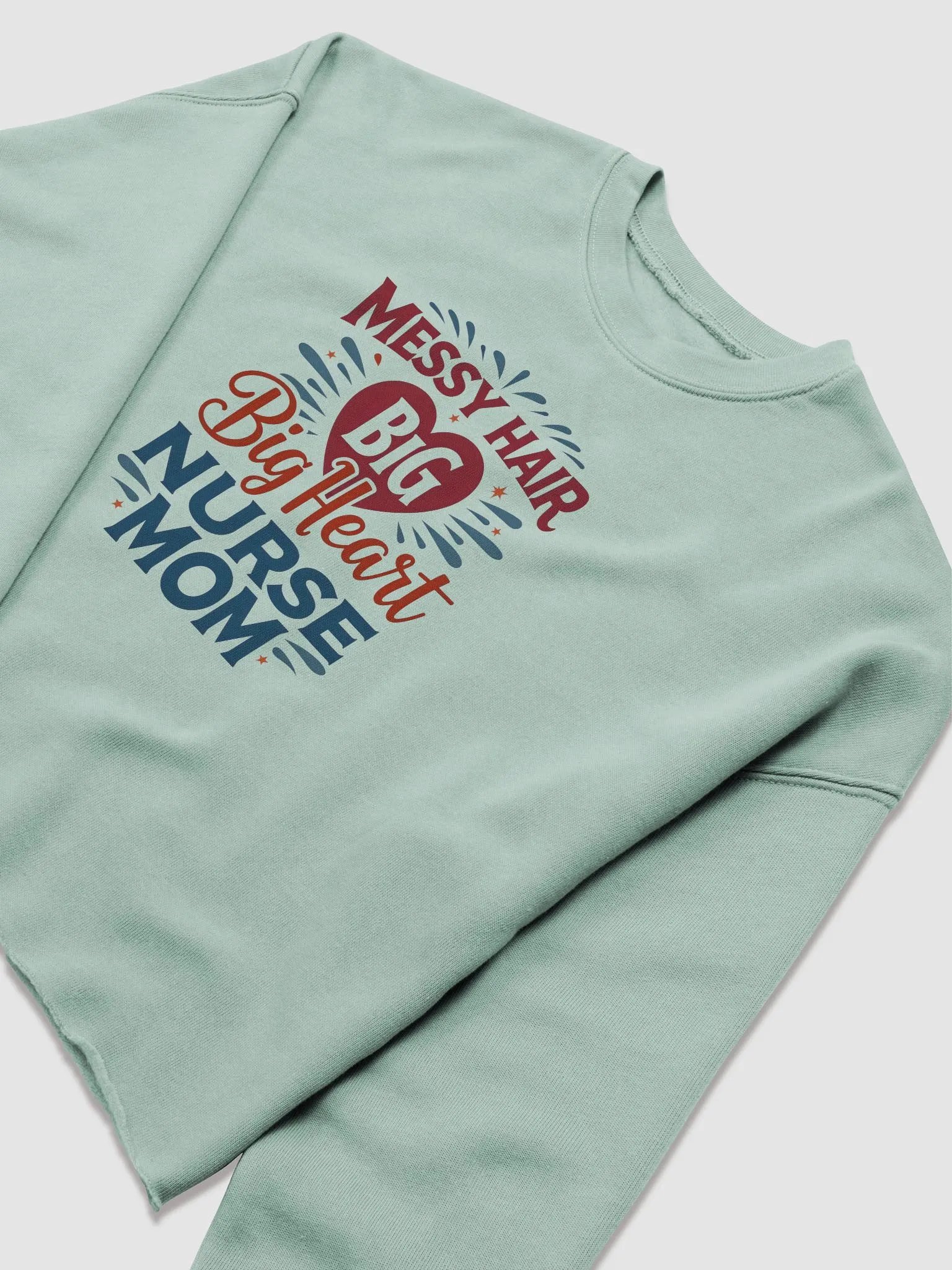 Big Heart Nurse Mom Crop Sweatshirt product image (14)