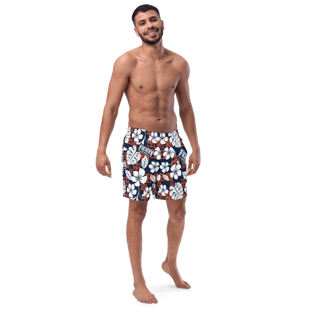 Fuckery Offroad Mens Hawaiian Shorts - Blue/Orange product image (5)