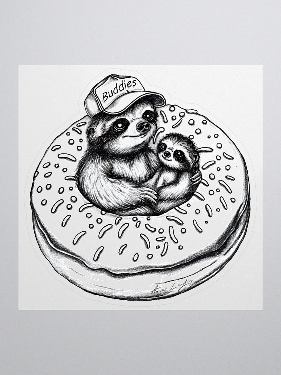 Donut Buddies Sloths Vinyl Sticker product image (1)