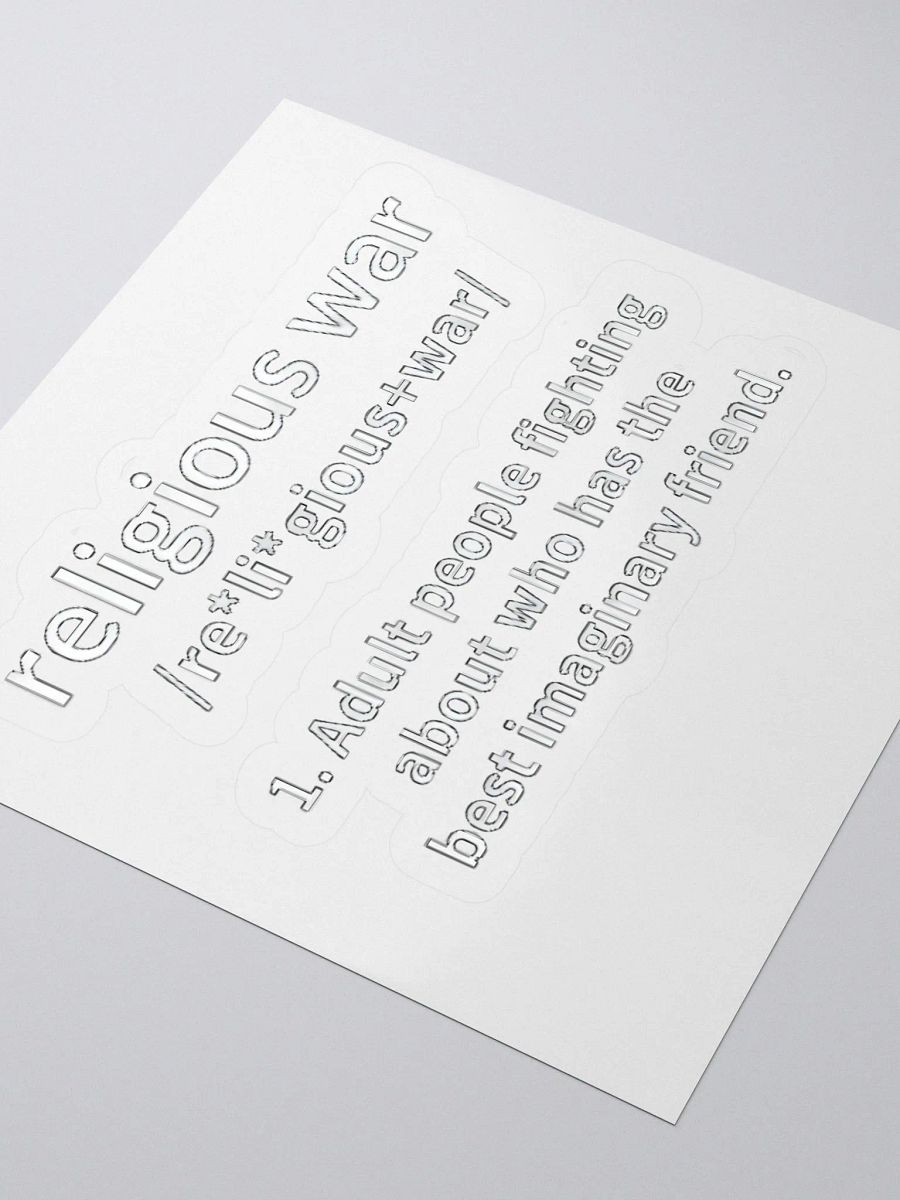 Religious War Definition Sticker product image (3)