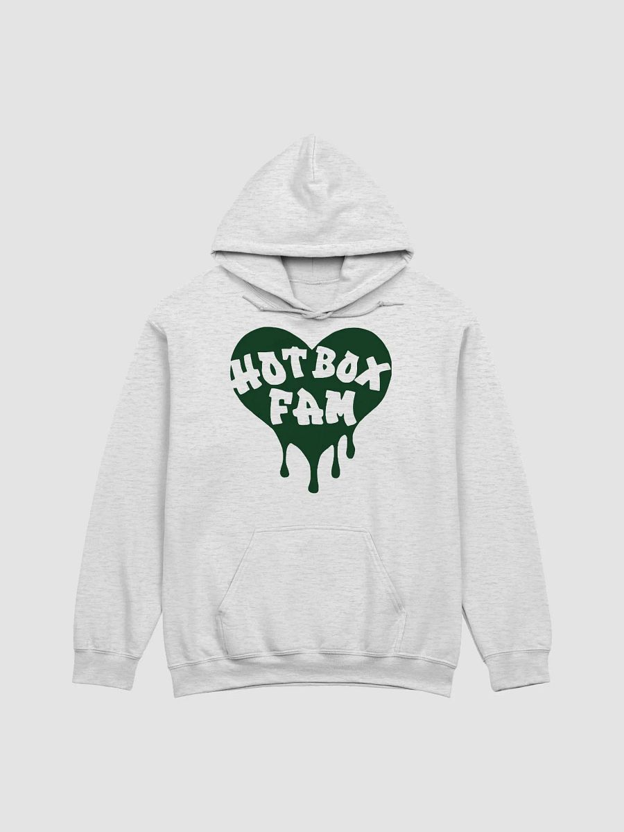UNISEX HOT BOX FAM TRANSPARENT DARK GREEN LOGO HOODIE product image (3)