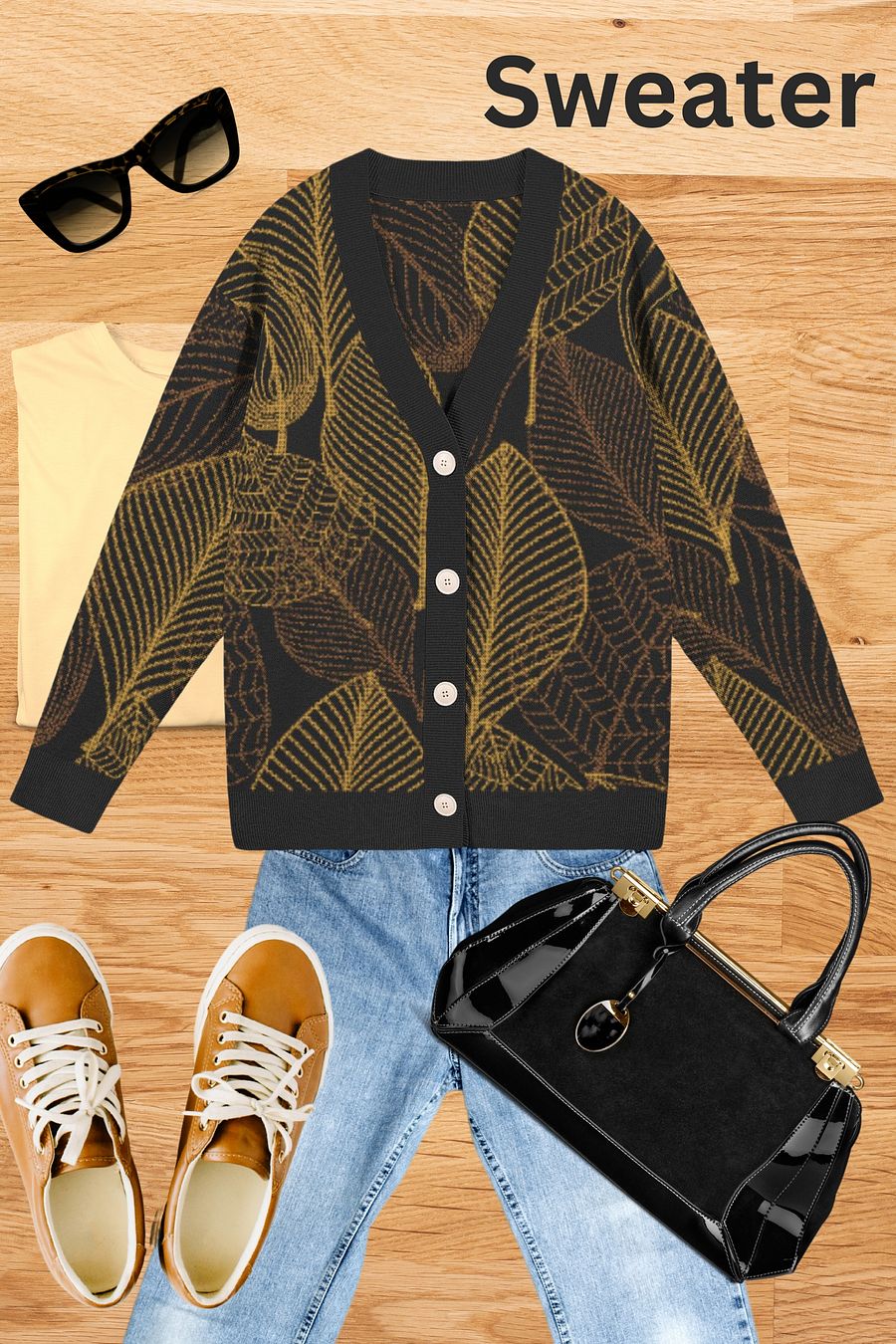 Abstract Leaf Sweater product image (11)