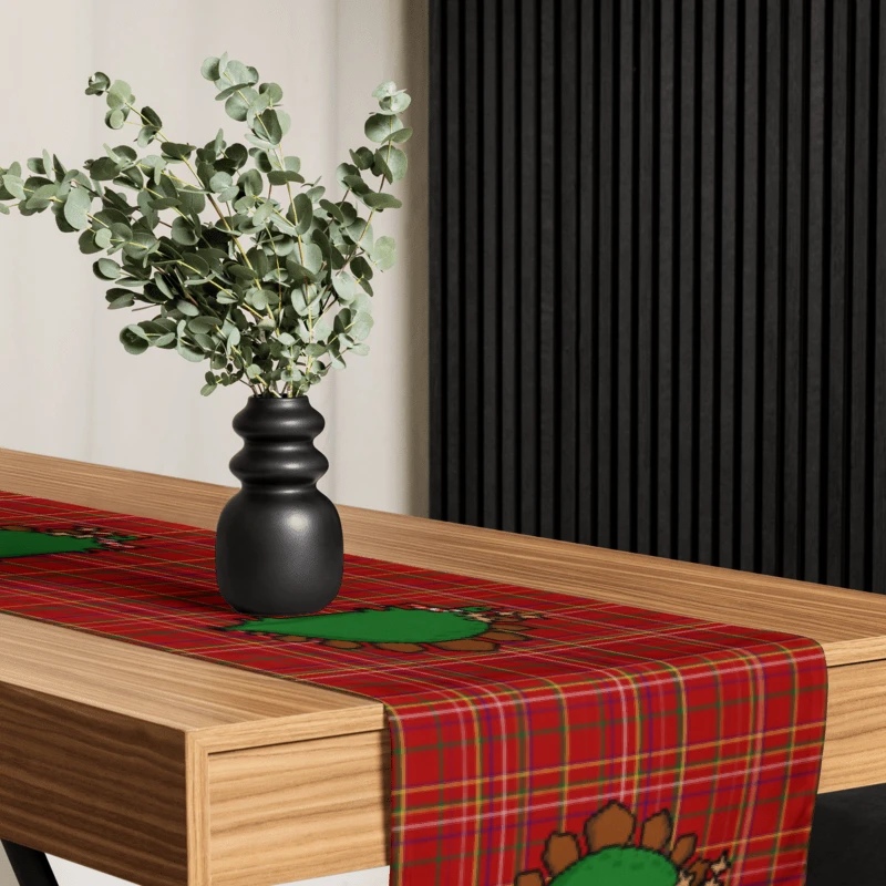 Rudolph The Stegosaurus Tartan Plaid Table Runner product image (2)