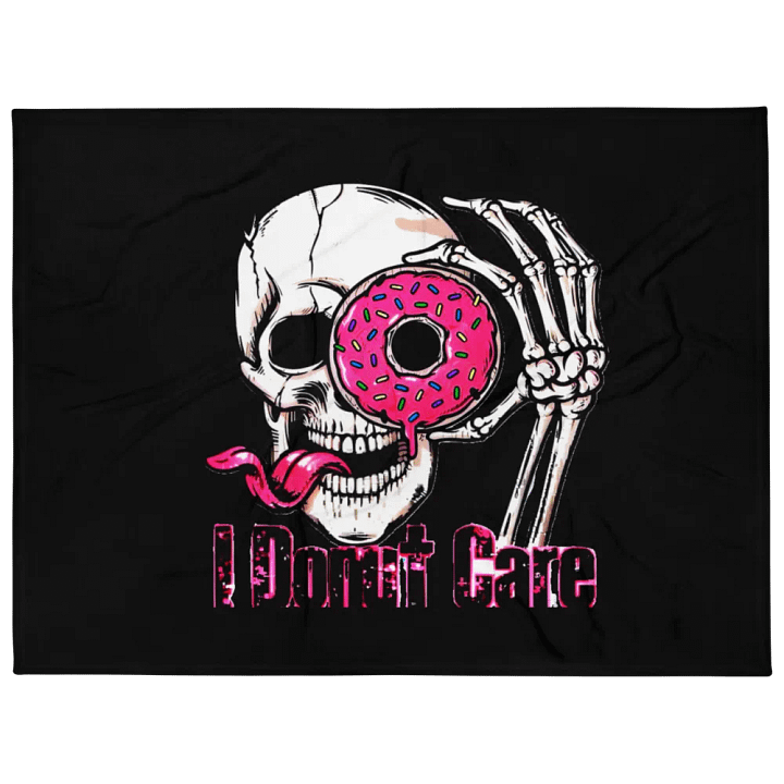 “I Donut Care” Throw Blanket product image (1)