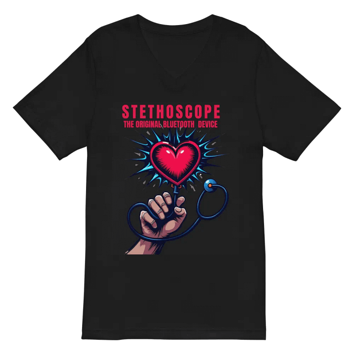 Heartbeat Stethoscope V-Neck Tee product image (3)