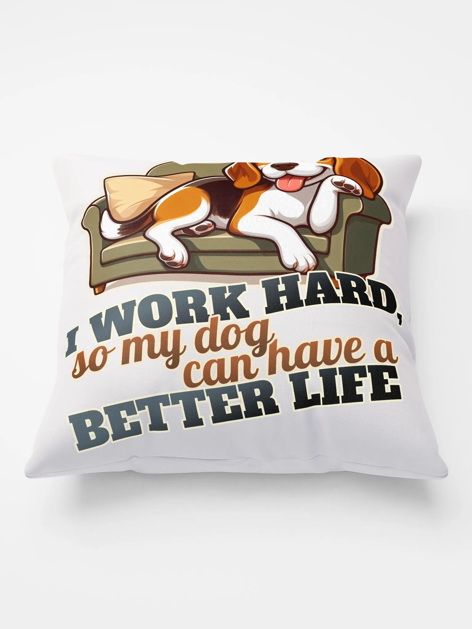 Work Hard - Beagle Sofa - Pillow product image (1)