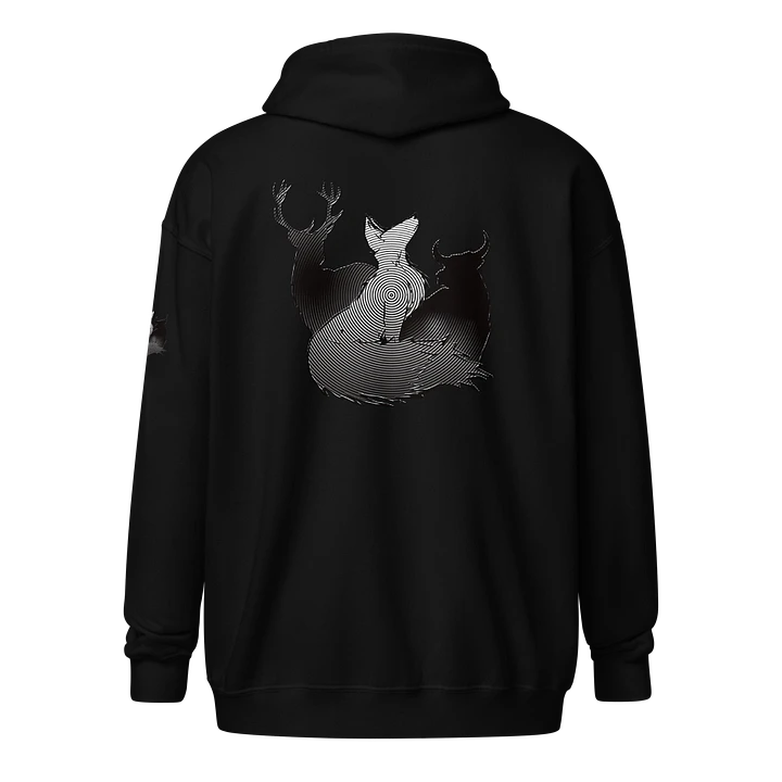 Stag Vixen and Bull Hypno design zip up hoodie product image (1)