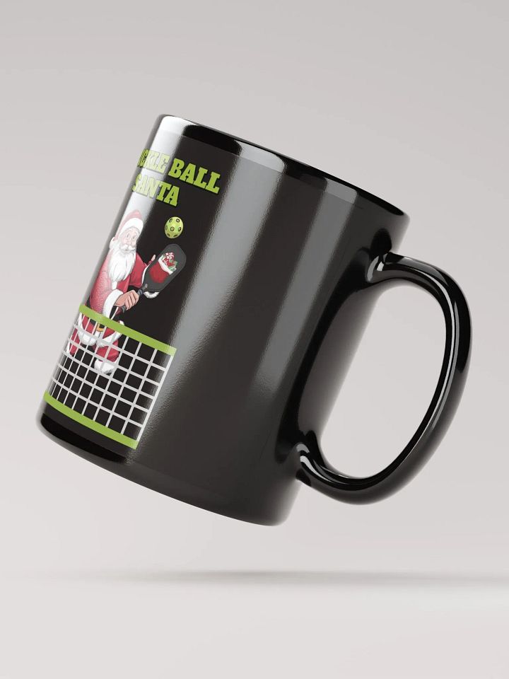 Pickle Ball Santa - Christmas Design Black Mug product image (3)
