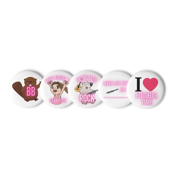 Flutifull Emoji Pin Button Set product image (3)
