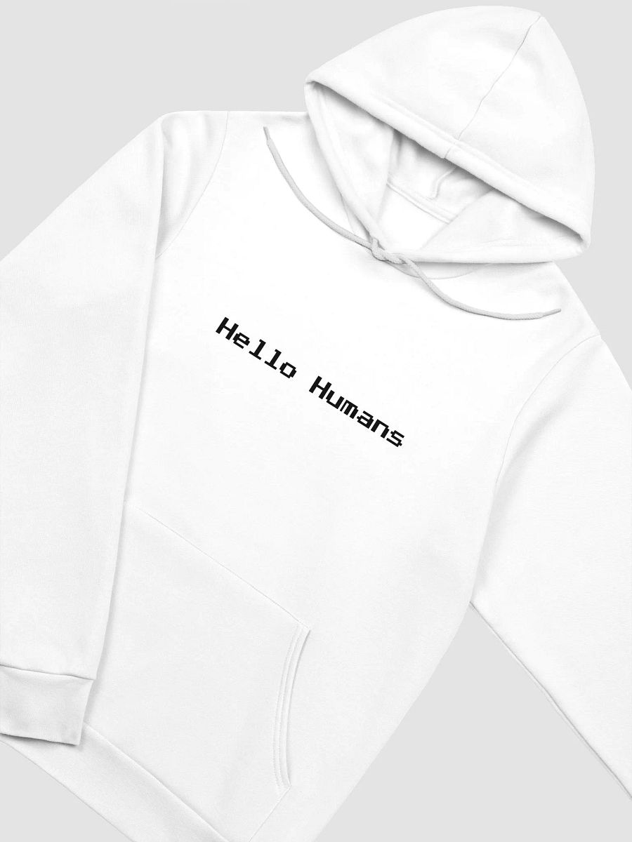 Hello Humans (White Minimalist Hoodie) product image (2)