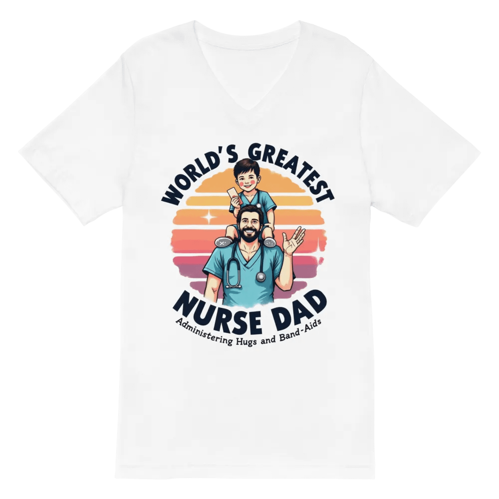 World's Greatest Nurse Dad V-Neck Tee product image (2)