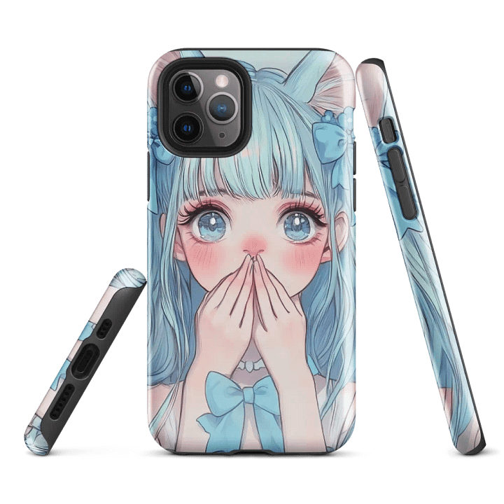 Kawaii Blue Bow GRL iPhone® Tough Case product image (2)