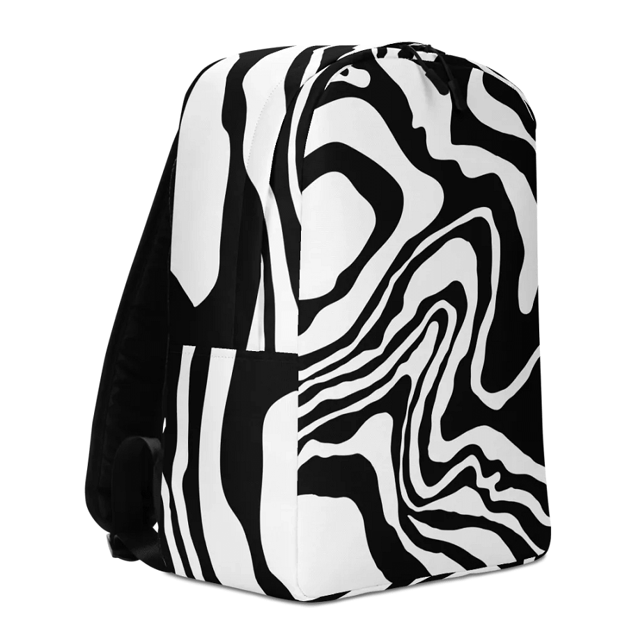 Flowing Monochrome Waves Minimalist Backpack product image (3)