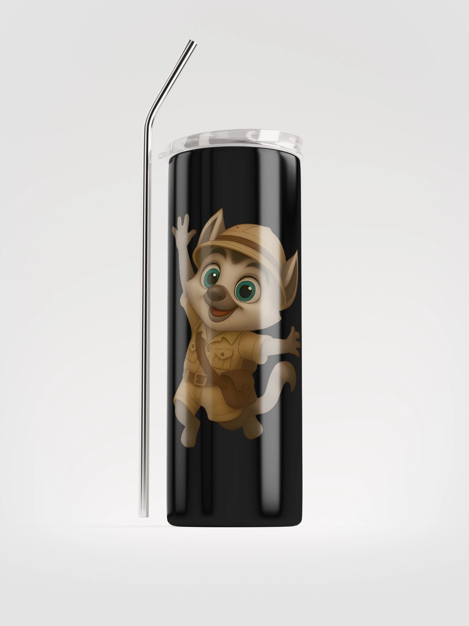 Stainless Steel Thumbler jungle lemur product image (2)