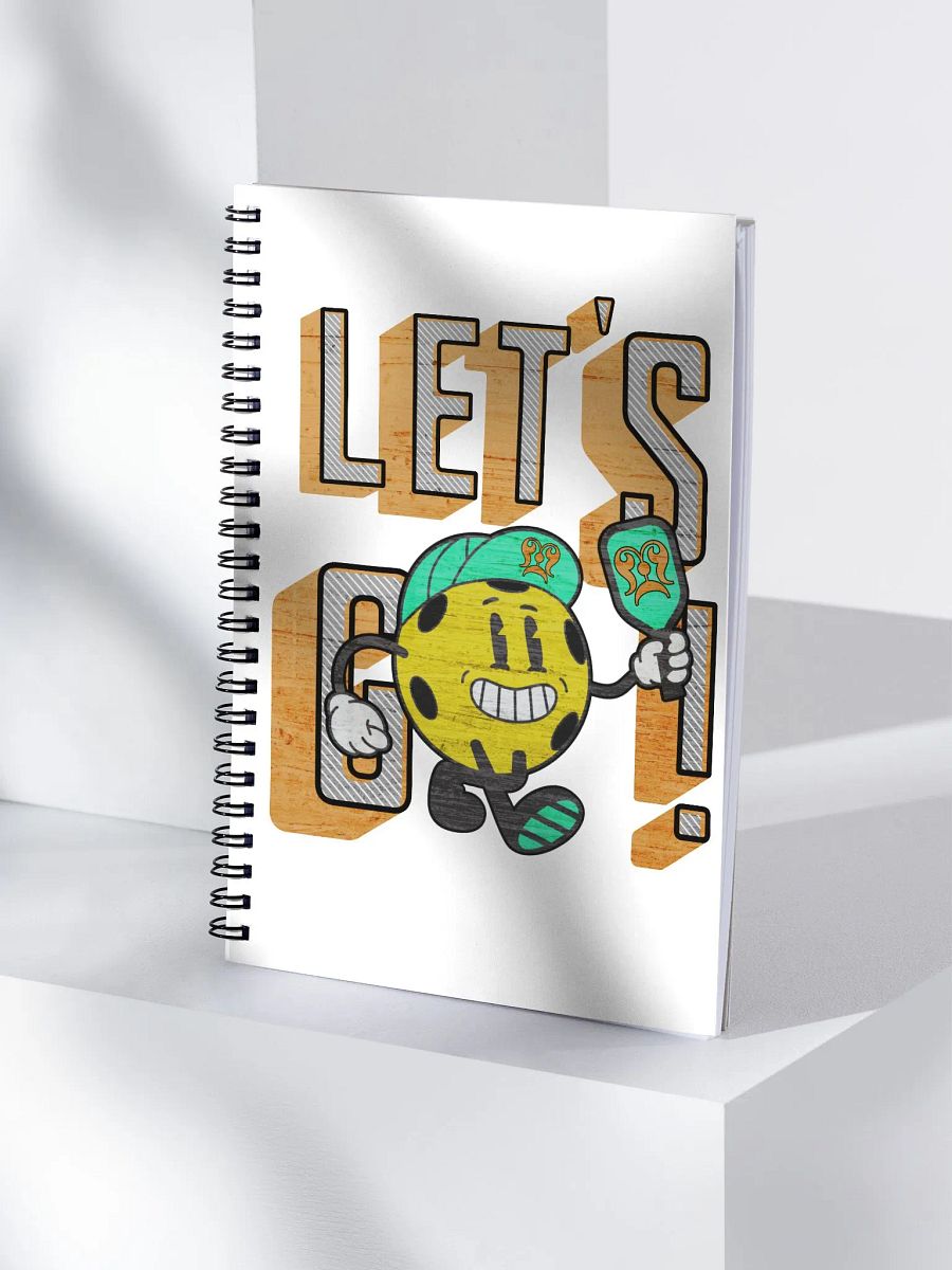 Lets Go Pickleball Mascot Spiral Notebook product image (3)