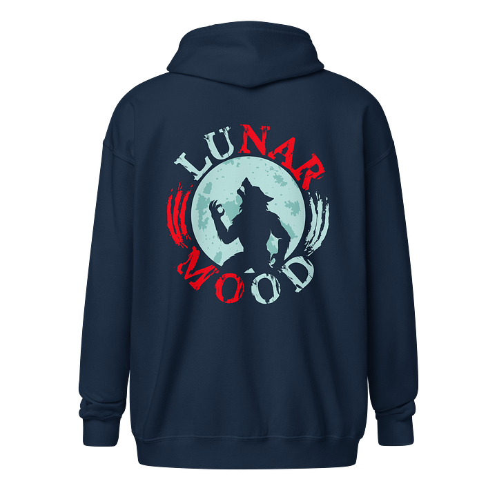 Lunar Mood Werewolf Zipper Hoodie – Full Moon Back Design for Werewolf Lovers product image (9)