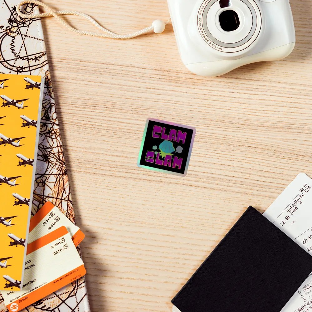 Clam Slam Sticker Holographic product image (5)