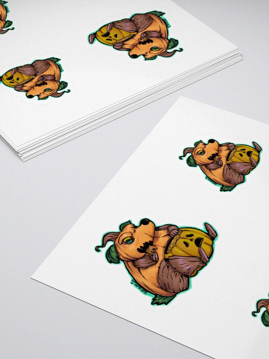 Pumpkin Bear Eating Pumpkin Sticker Set - Whimsical Halloween Decals product image (4)