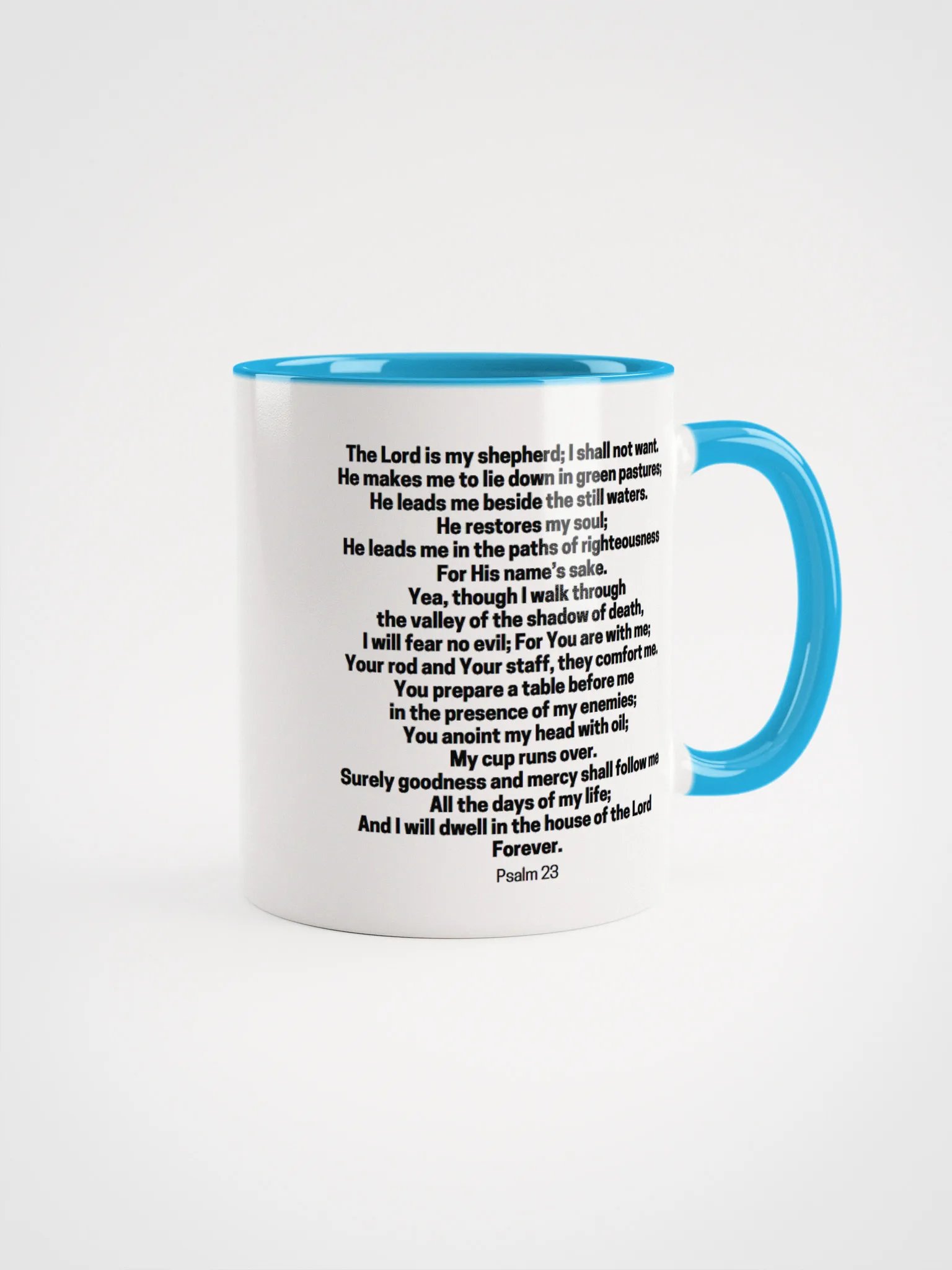 The Lord Is My Shepherd Psalm 23 Two-Tone Mug 11/15oz product image (8)