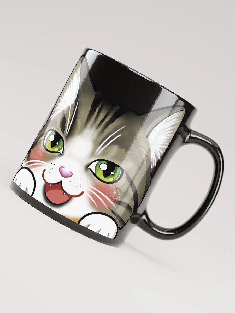 Cat Mug (Black Glossy) product image (4)