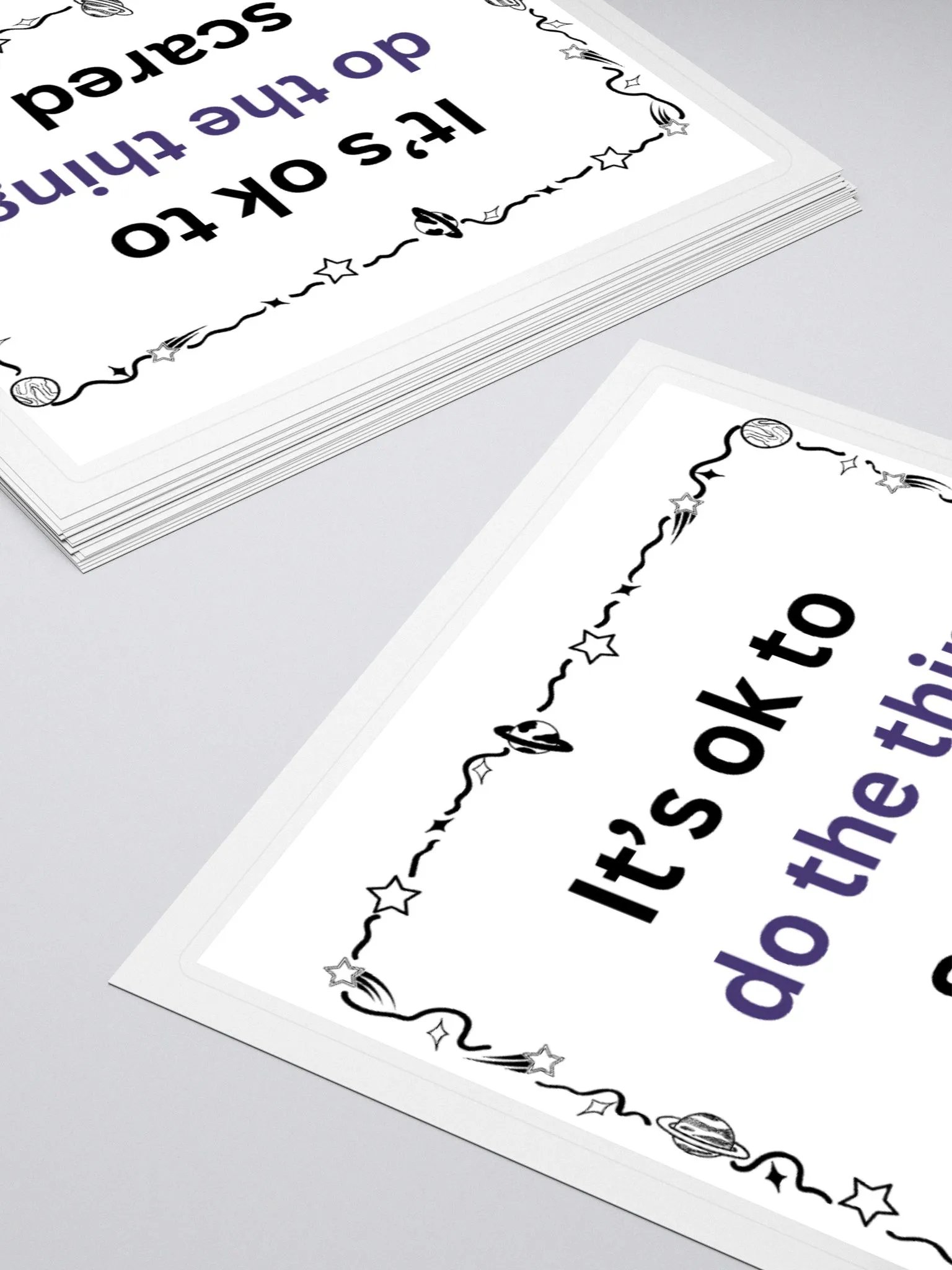 It's ok to do the thing Scared - Space - Sticker product image (4)