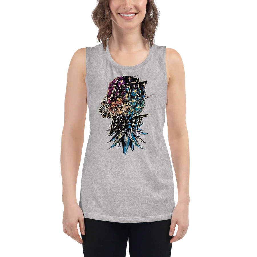 Let's Do It Swoosh Graffity Styled Upside-Down Pineapple flowy women's Tank Top product image (52)