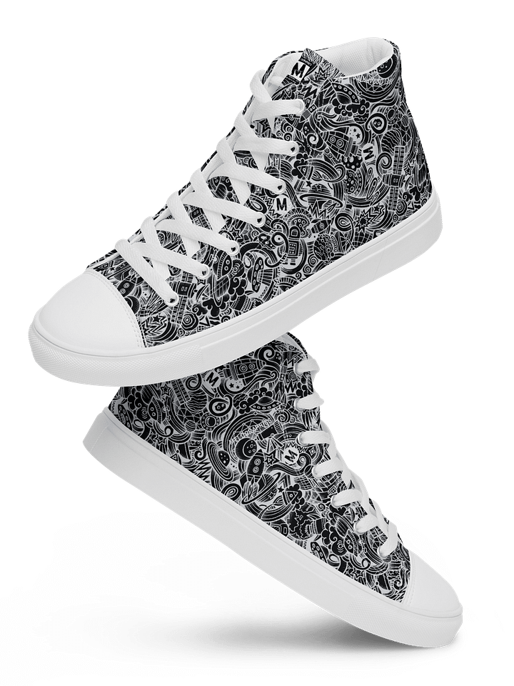 Dark Space Scribble - Women's High Tops | #MadeByMELO product image (2)