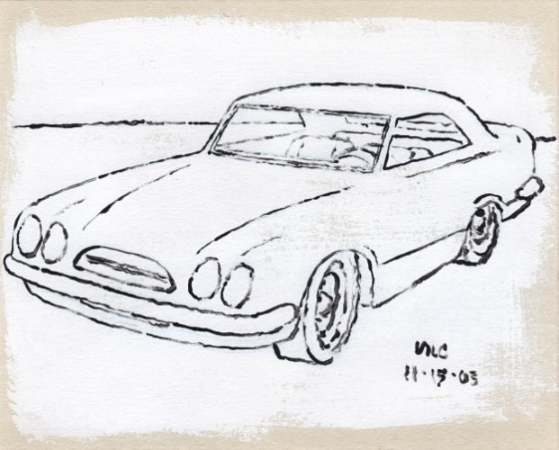 White Car #3 2003 Greeting Card product image (1)