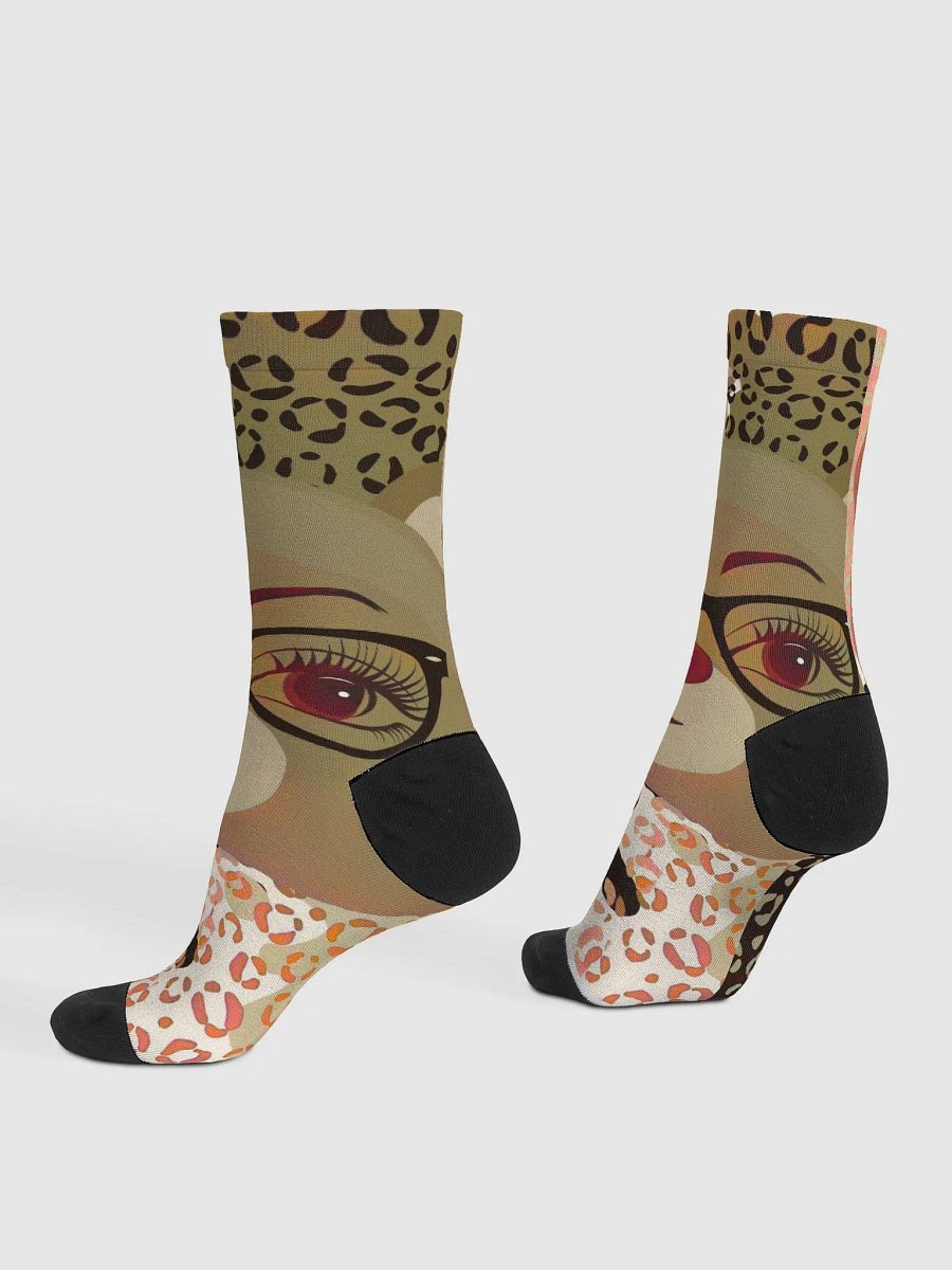 Teddy cheetah print socks product image (4)