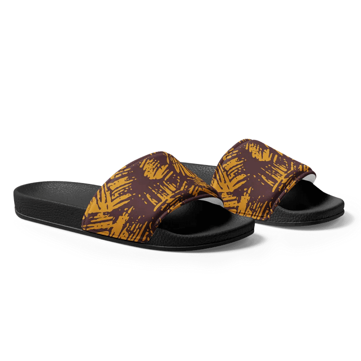 Mustard Brushstroke Men's Slides product image (1)