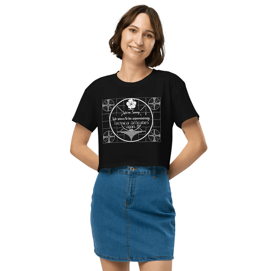 Technical Difficulties Crop Top - Dark product image (3)