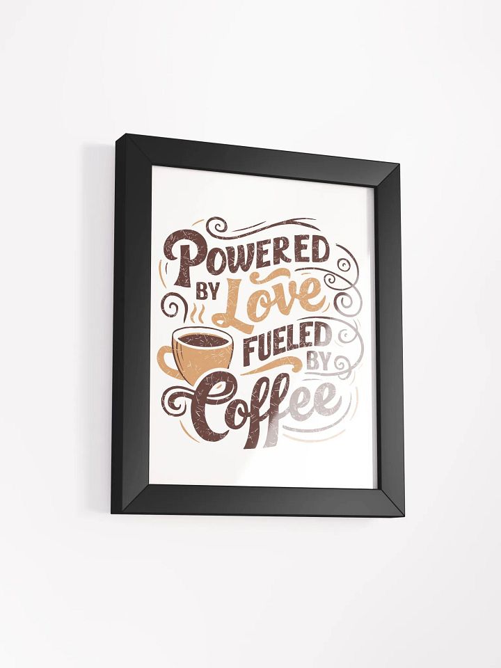 Love & Coffee Art Print in Ayous Wood Frame product image (16)