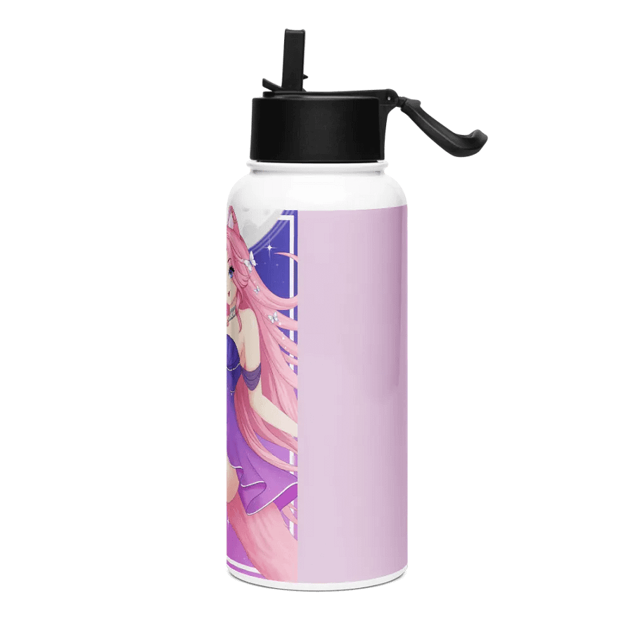 Moonlit Cat Stainless Steel Water Bottle (Color) product image (3)