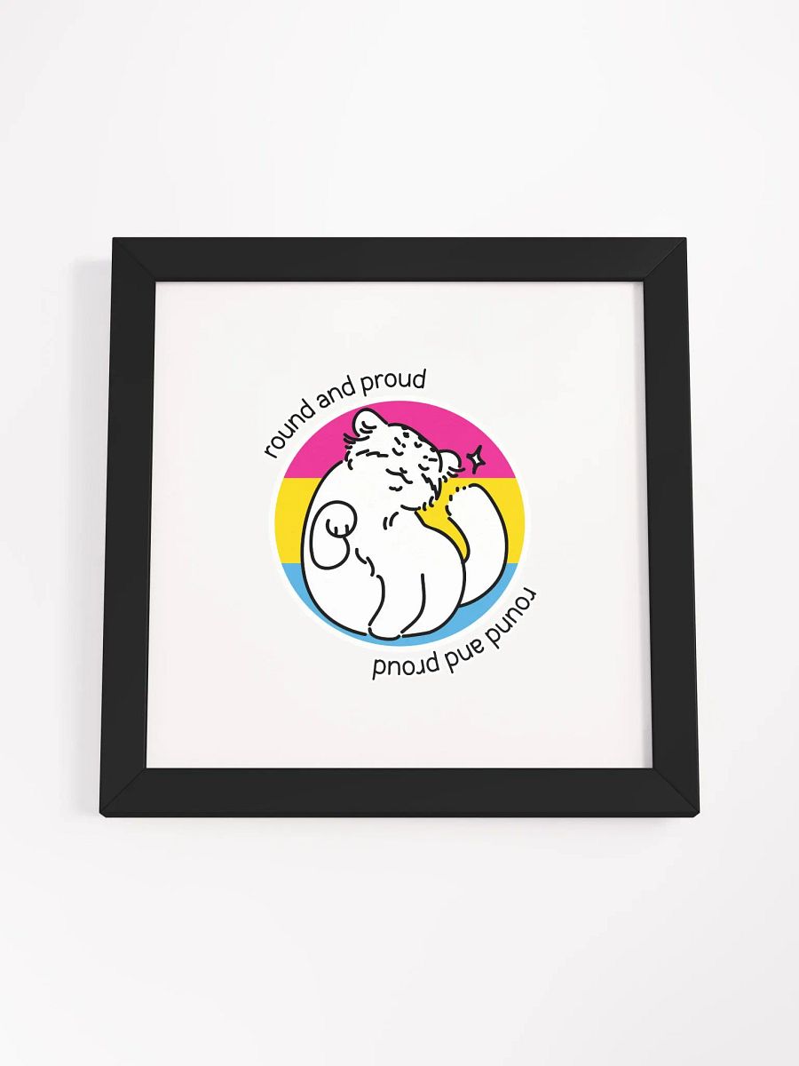Round and Proud Manul Pansexual Version - Framed Print product image (10)