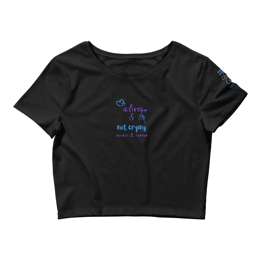 Alive & Not Crying Cropped Tee (Embroidered) product image (10)