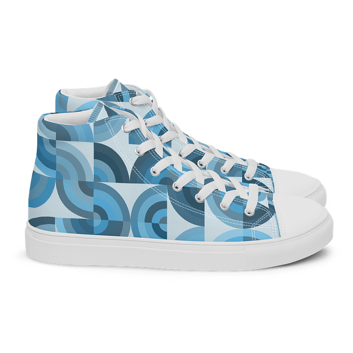 Rhythmic Blue Men's High Tops product image (2)