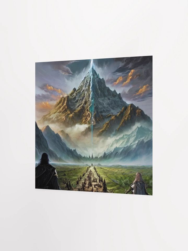 Mystical Mountain Journey Lord Of The Rings Anime Concept Art Poster product image (10)