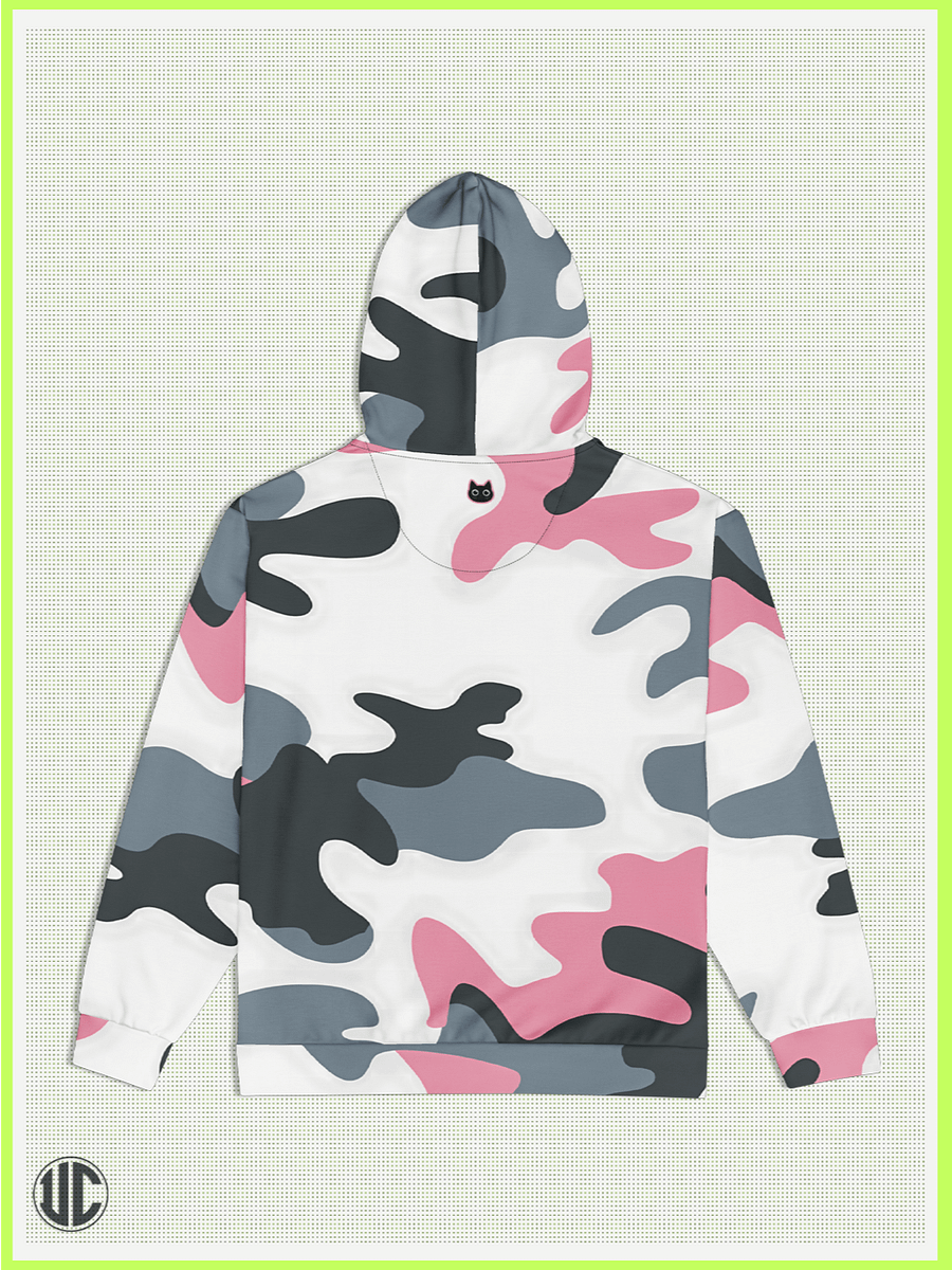 UnkoCon – Bubblegum Pink Urban Camo Zip Hoodie product image (2)